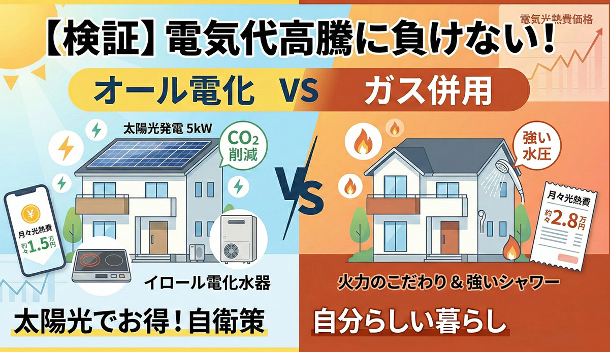 【検証】年々上がる電気代…「オール電化 vs ガス併用」月々の光熱費を徹底シミュレーション！