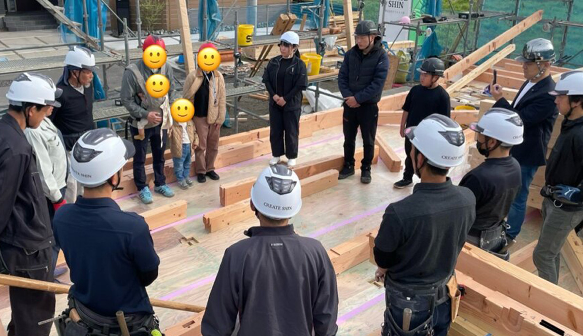 【上棟】青空のもと、西条市にて上棟をむかえました！｜愛媛・香川・徳島でお家を建てるならクリエイト伸