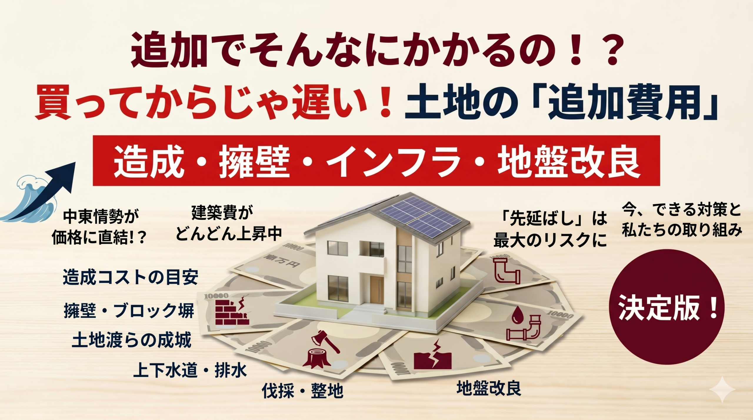 【土地選びの罠】追加でそんなにかかるの！？買ってからじゃ遅い「追加費用」4パターンを徹底解説！
