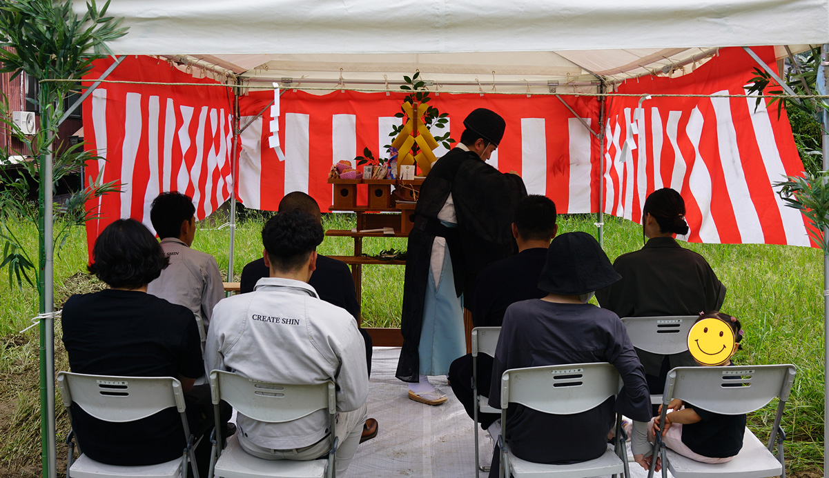 新しい暮らしのスタート！地鎮祭を執り行いました｜愛媛・香川・徳島でお家を建てるならクリエイト伸